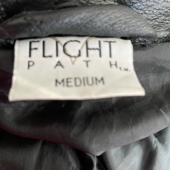 Flight Path Women’s Leather Patchwork Biker Bomber Flight Motorcycle Jacket Coat - Picture 8 of 10